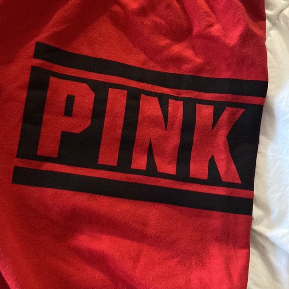 PINK VICTORIA’S SECRET RED SWEATPANTS - Size S - Picture 3 of 5